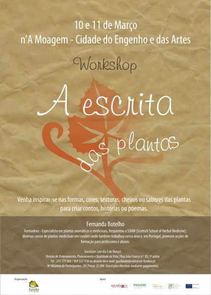 Fundão: Workshop “A escrita das Plantas”