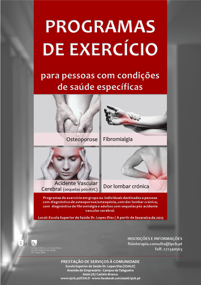 Castelo Branco: Escola Superior de Saúde disponibiliza programas de exercício para pessoas com condições específicas de saúde