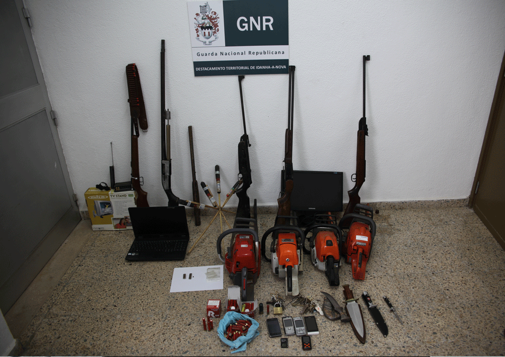 Idanha-a-Nova: GNR detém 2 homens e recupera material roubado