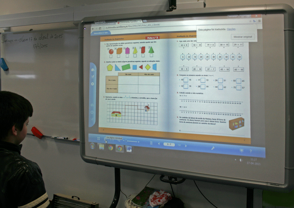 Proença-a-Nova: Alunos do 1º ciclo do concelho utilizam quadros interativos