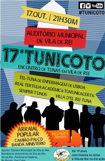 Vila de Rei com 17º Tunicoto – Encontro de Tunas dia 17