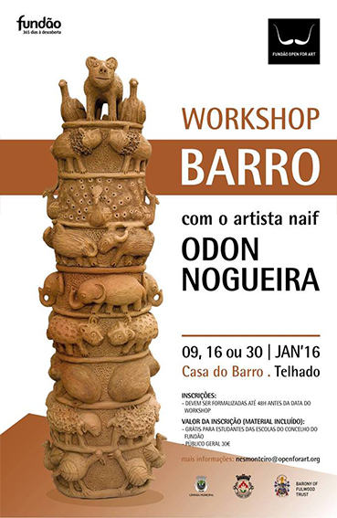 Fundão:  Workshop de barro no Telhado na Casa do Barro