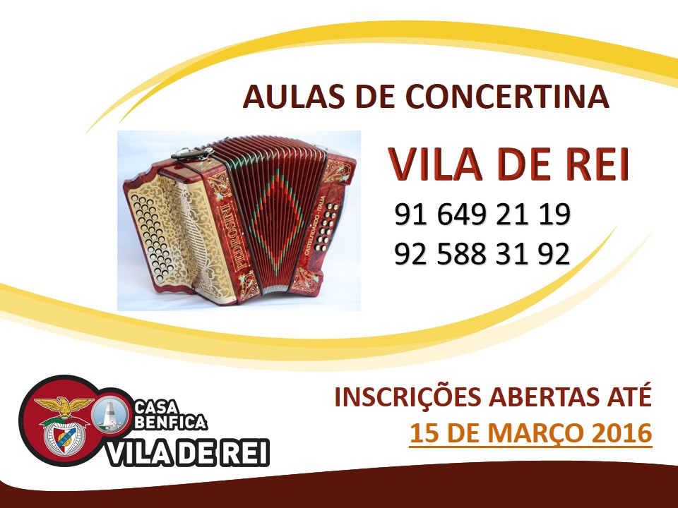 Vila de Rei com inscrições para aulas de concertina abertas