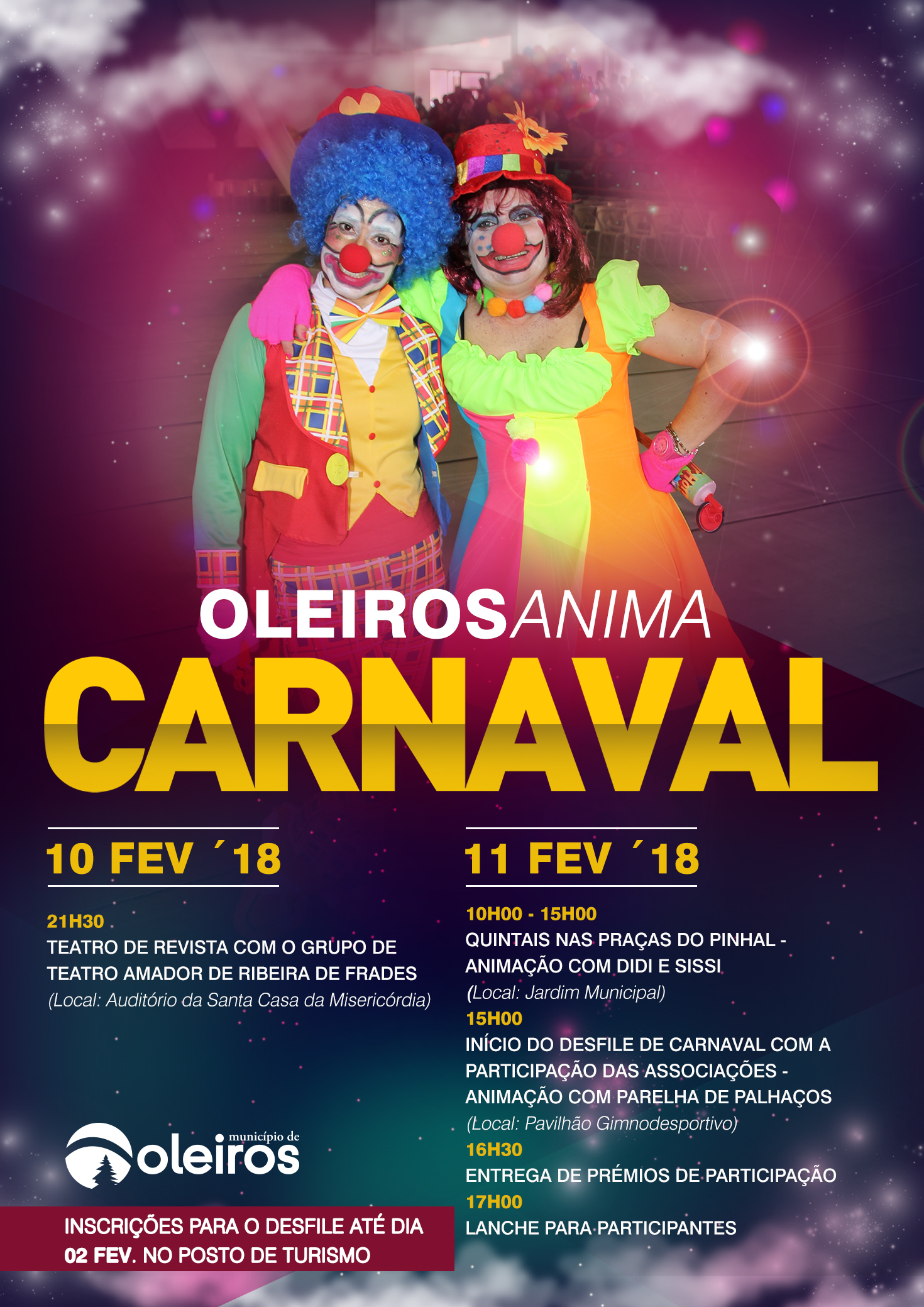 Oleiros: Abertas inscrições para o Carnaval
