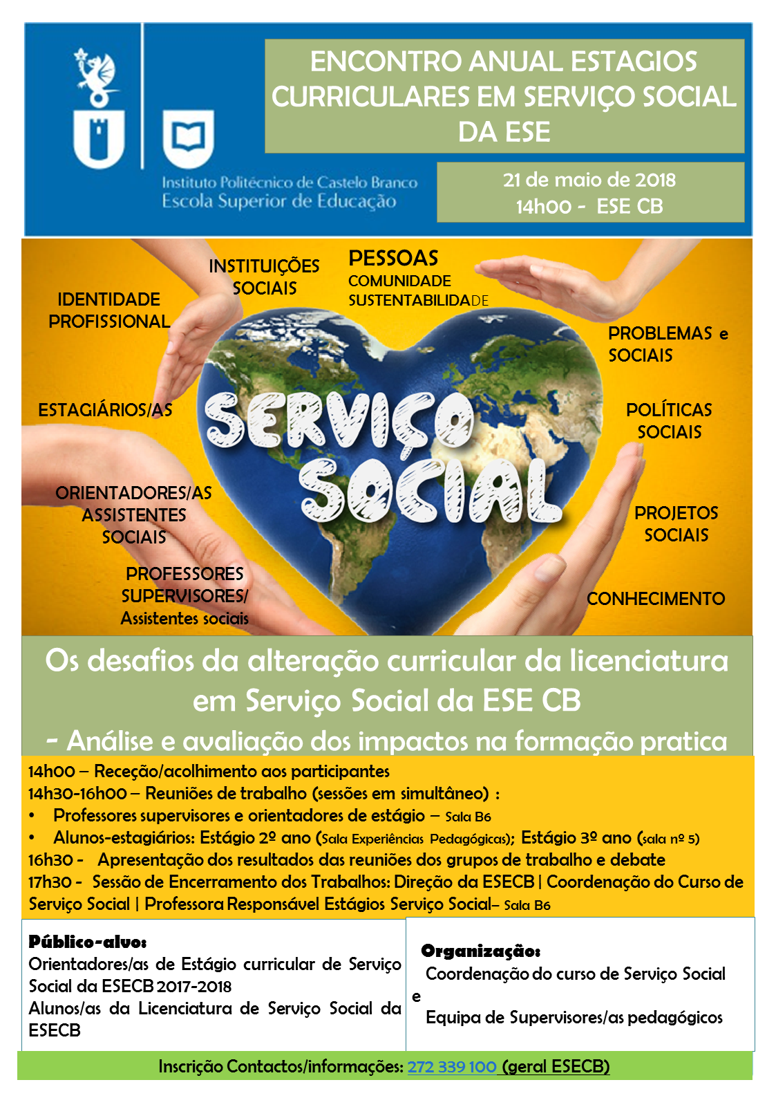 Castelo Branco: Encontro Anual Estágios Curriculares em Serviço Social
