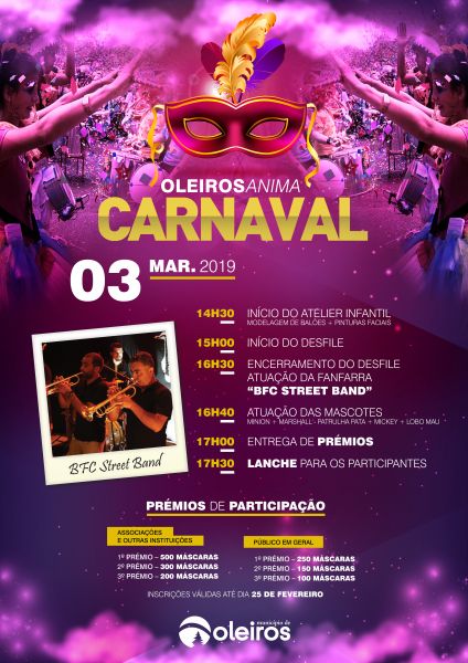 Oleiros Anima Carnaval com programa renovado