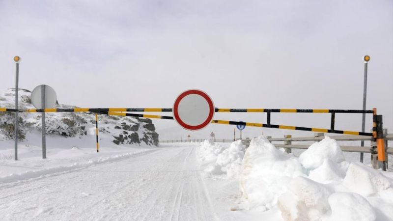 Mau Tempo: Estradas encerradas na serra da Estrela devido à queda de neve