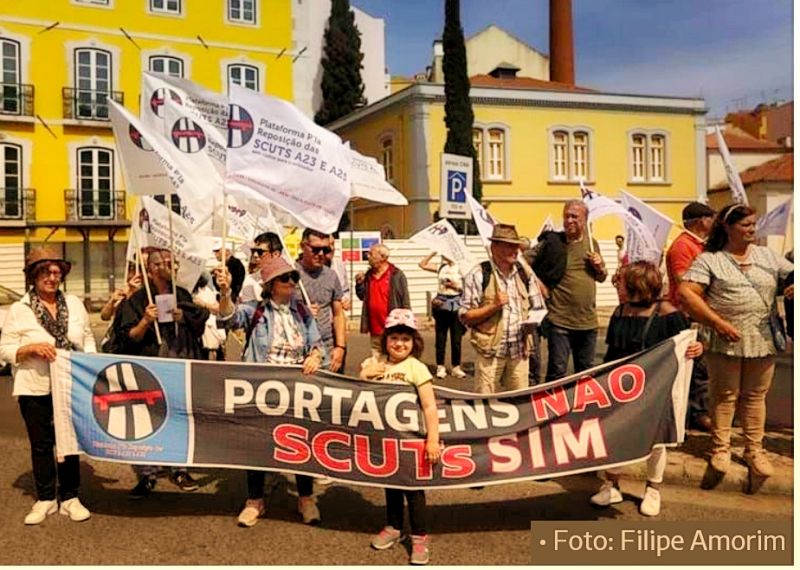 A23/A25: Cerca de 200 pessoas da Beira Interior manifestam-se em Lisboa pelo fim das portagens