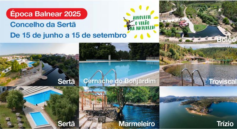 Época Balnear25 inicia-se este domingo no concelho da Sertã


