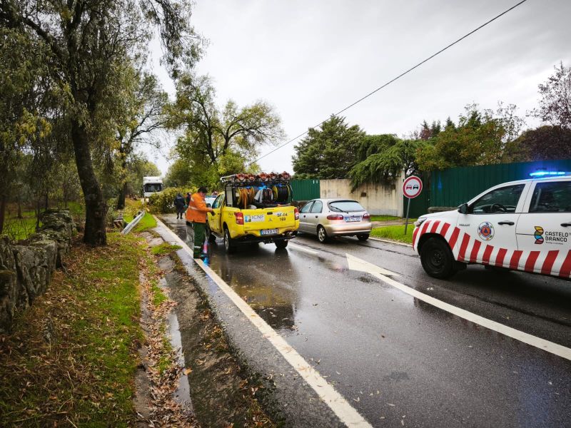 Mau Tempo: Proteção Civil de Castelo Branco  registou 28 ocorrências em duas horas 


